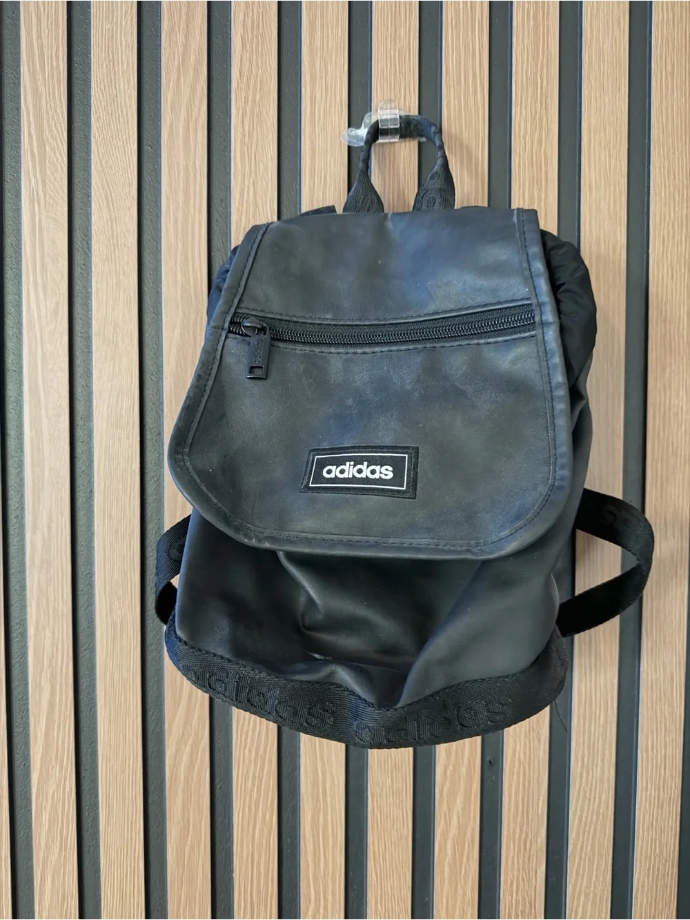 adidas Black Small Flap-Top Backpack - Picture 2 of 7